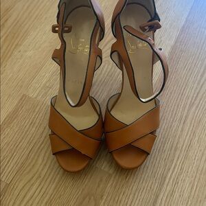 Christian Louboutin Saddle Brown Sandal Platform Heel